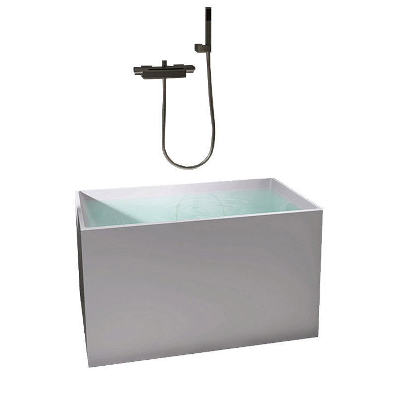 Modern Corner White Acrylic Bathtub Rectangle with Drain Bath Tub for Bathroom