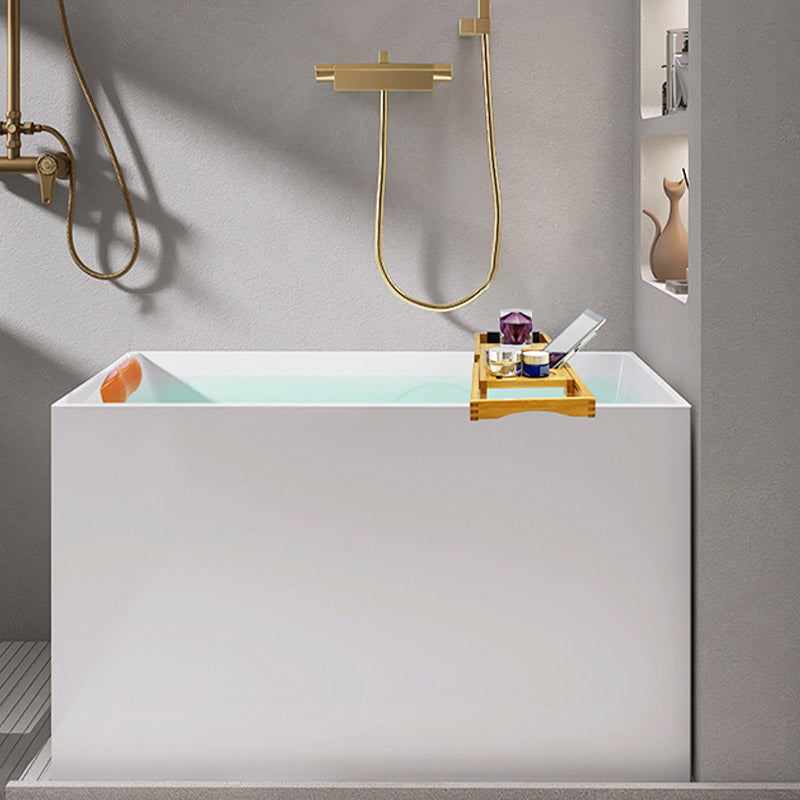 Modern Corner White Acrylic Bathtub Rectangle with Drain Bath Tub for Bathroom
