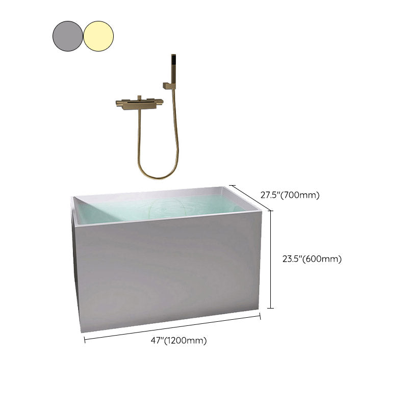 Modern Corner White Acrylic Bathtub Rectangle with Drain Bath Tub for Bathroom