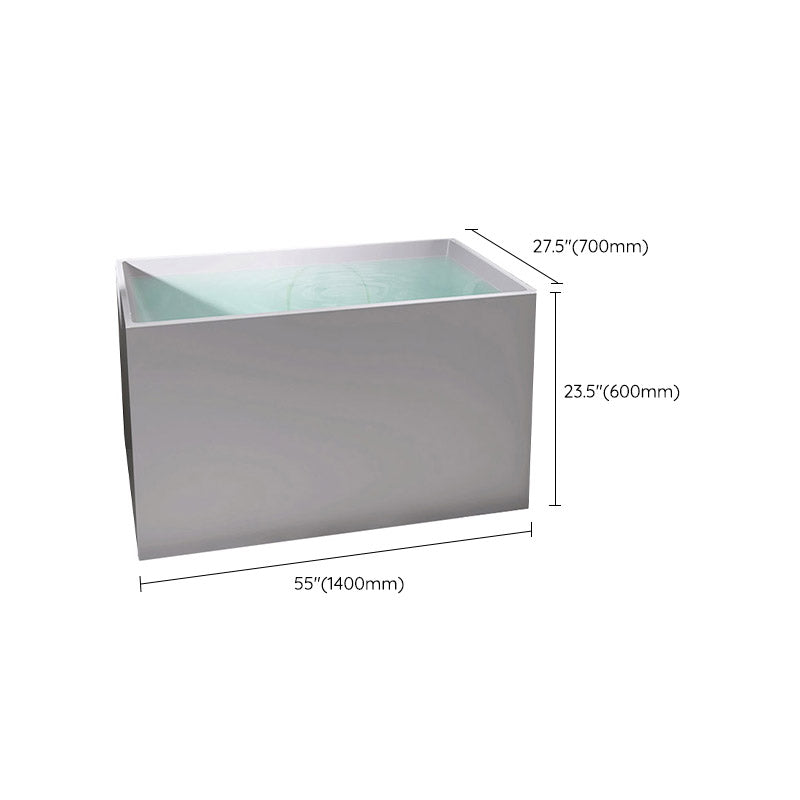 Modern Corner White Acrylic Bathtub Rectangle with Drain Bath Tub for Bathroom