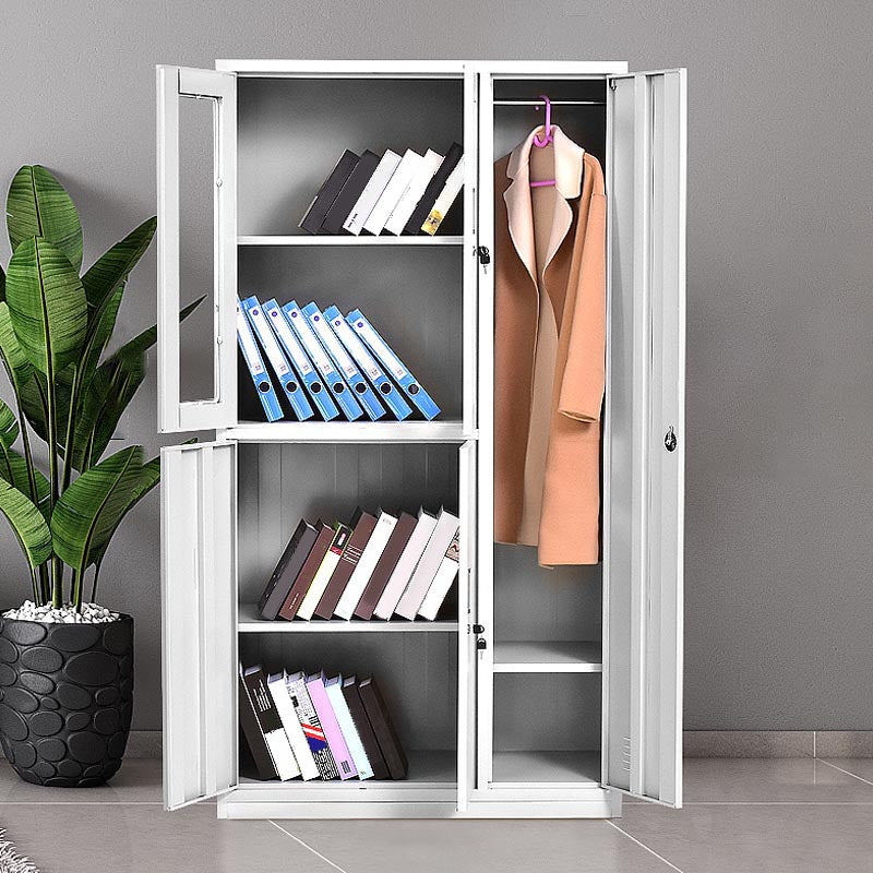 Bathroom Hinged Door Storage Cabinet Metal Modern Grey Cabinet