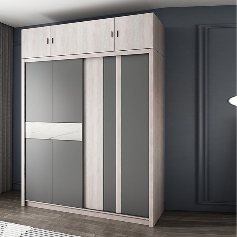 Sliding Wardrobe Closet with Shelves Modern Wardrobe Armoire