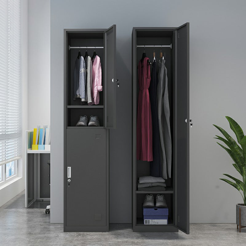 Steel Storage Cabinet Industrial Hinged Wardrobe Armoire for Home