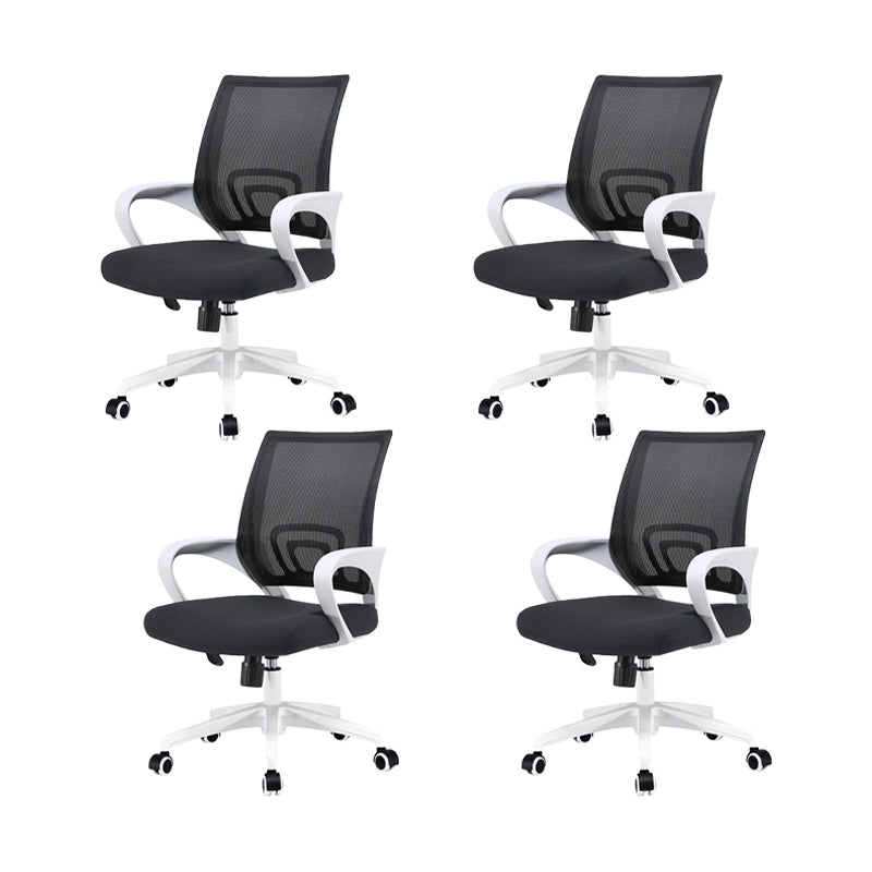 Contemporary Swivel Office Chair Microfiber Desk Mid Back Chair