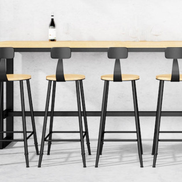 Industrial Bar Stool and Table Set 1/5 Pieces Pub Dining Set