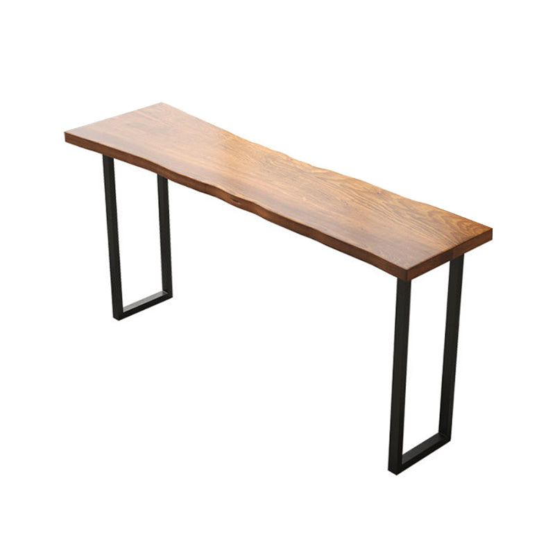 Modern 1/7 Pieces Bar Table Set Rectangle Wood Counter Table with Stools for Cafe