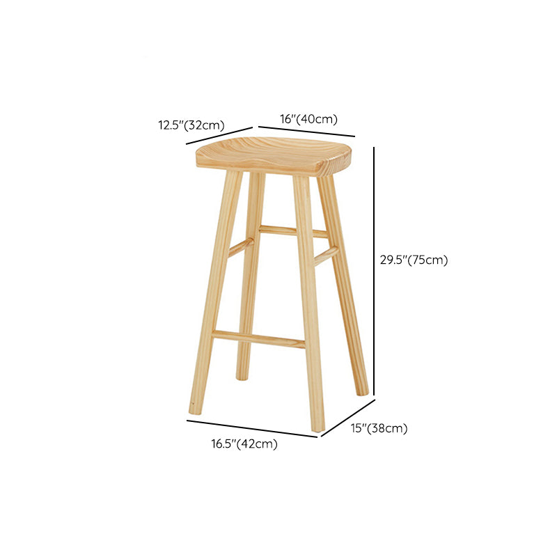 Glam Style 1/2/4 Pieces Bar Table Set Rectangle Bar Table with Wood Stools