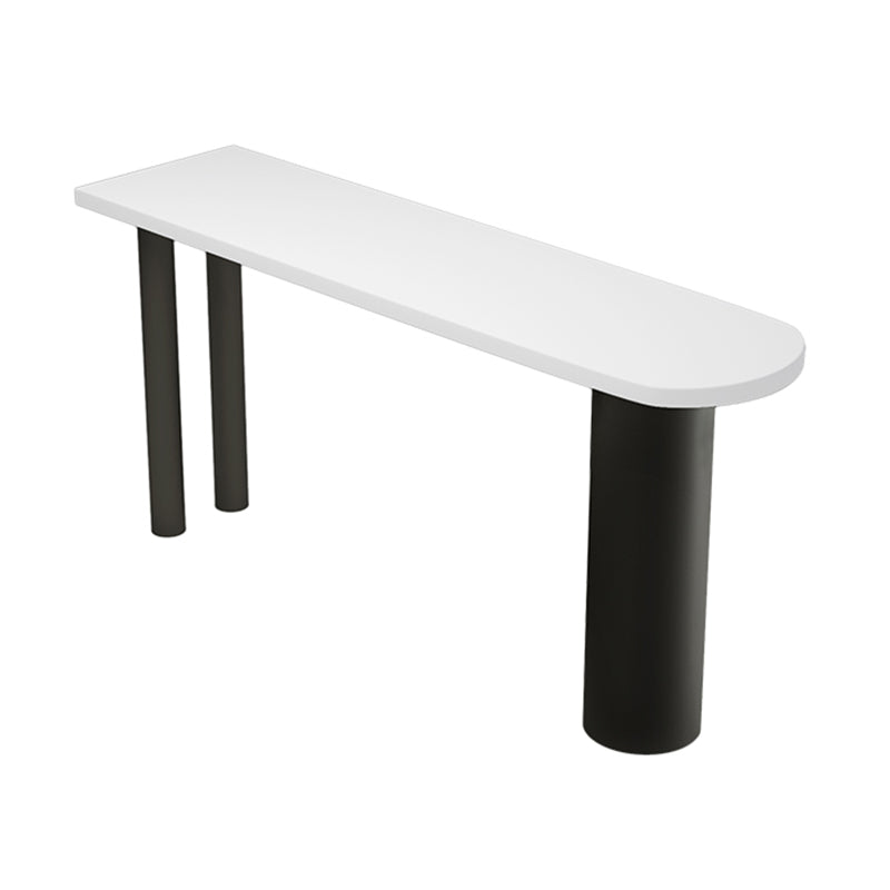 Contemporary White Bar Table Set 1/3/5 Pcs Stone Top Bar Table and Leather Stools