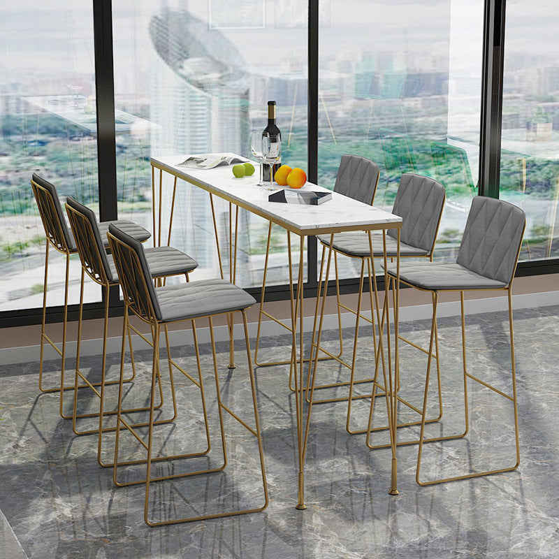 1/4/7 Pieces Bar Stool and Table Set Rectangular Bar Table Set