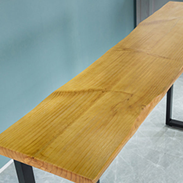 Wood Rectangle Bar Table with High Metal Stools Industrial 1/2/7 Pieces Bar Table Set