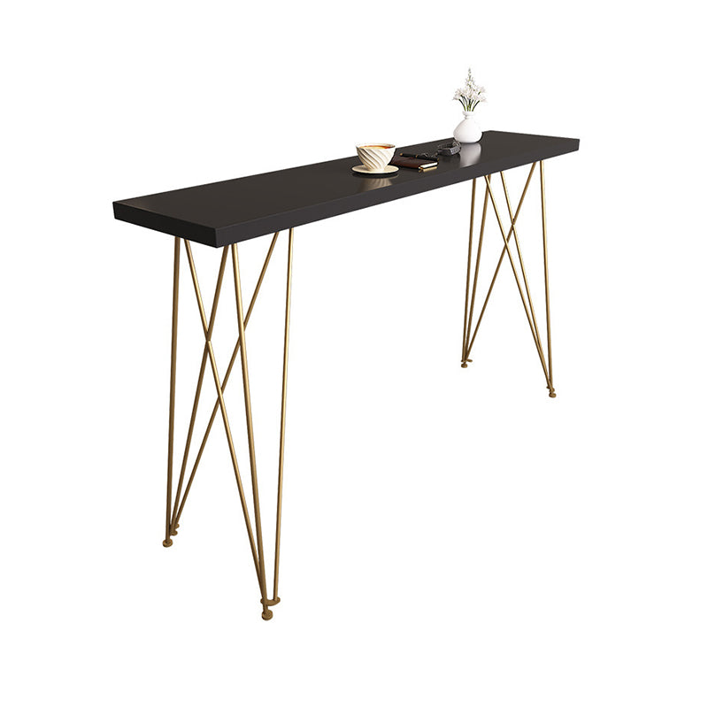 Glam 1/3/4/5 Pieces Bar Table Set Rectangle Pine Wood Counter Table with Stools for Indoor