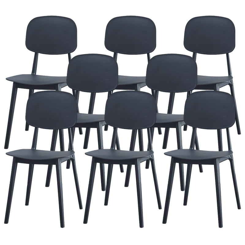 Contemporary Kitchen Dining Side Chair Open Back Plastic Chair
