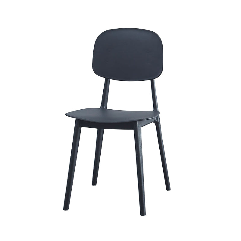 Contemporary Kitchen Dining Side Chair Open Back Plastic Chair