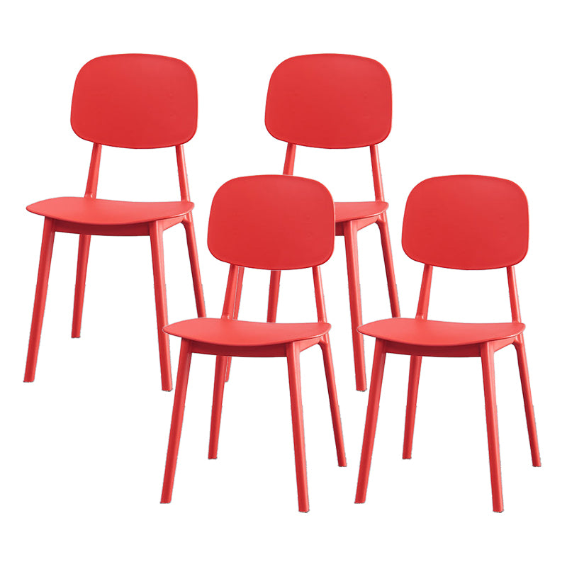 Contemporary Kitchen Dining Side Chair Open Back Plastic Chair
