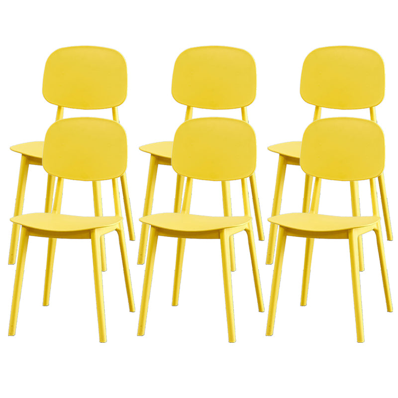 Contemporary Kitchen Dining Side Chair Open Back Plastic Chair