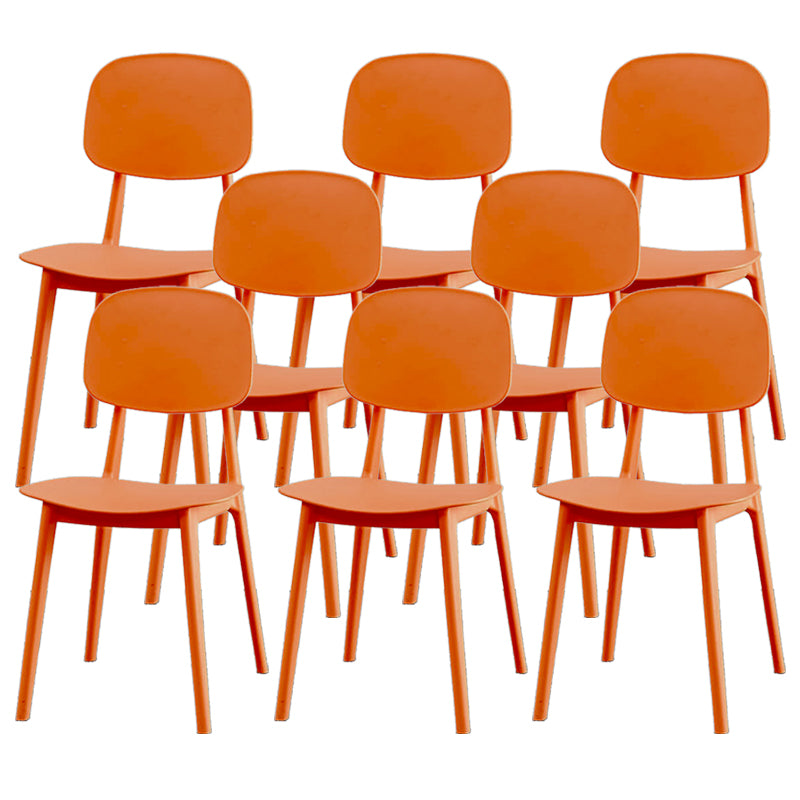 Contemporary Kitchen Dining Side Chair Open Back Plastic Chair