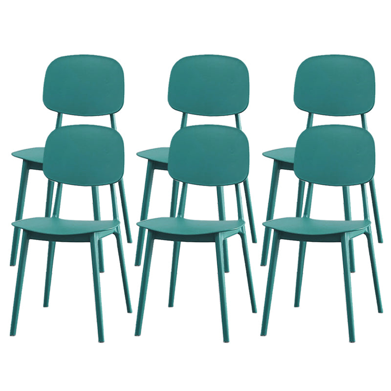 Contemporary Kitchen Dining Side Chair Open Back Plastic Chair