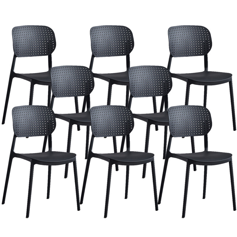 Modern Home Kitchen Chair Open Back Plastic Dining Side Chair
