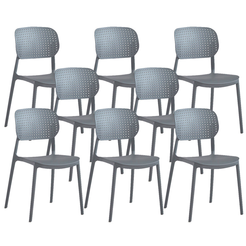 Modern Home Kitchen Chair Open Back Plastic Dining Side Chair