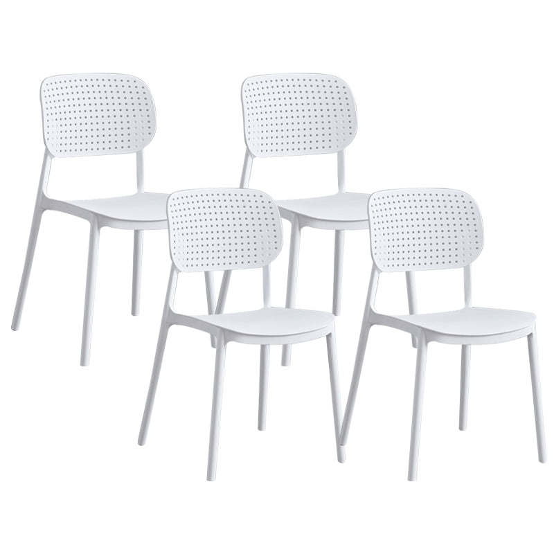 Modern Home Kitchen Chair Open Back Plastic Dining Side Chair