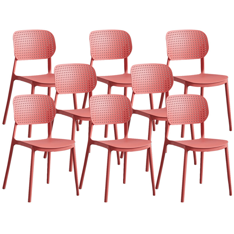 Modern Home Kitchen Chair Open Back Plastic Dining Side Chair