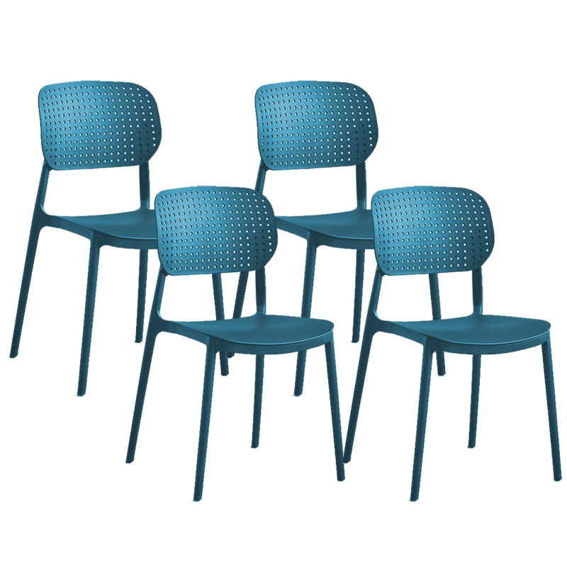 Modern Home Kitchen Chair Open Back Plastic Dining Side Chair