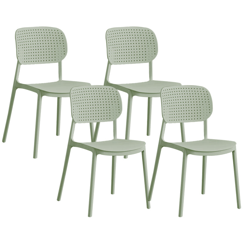 Modern Home Kitchen Chair Open Back Plastic Dining Side Chair