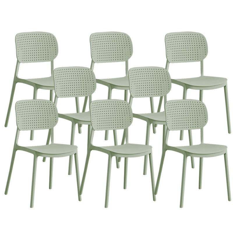 Modern Home Kitchen Chair Open Back Plastic Dining Side Chair