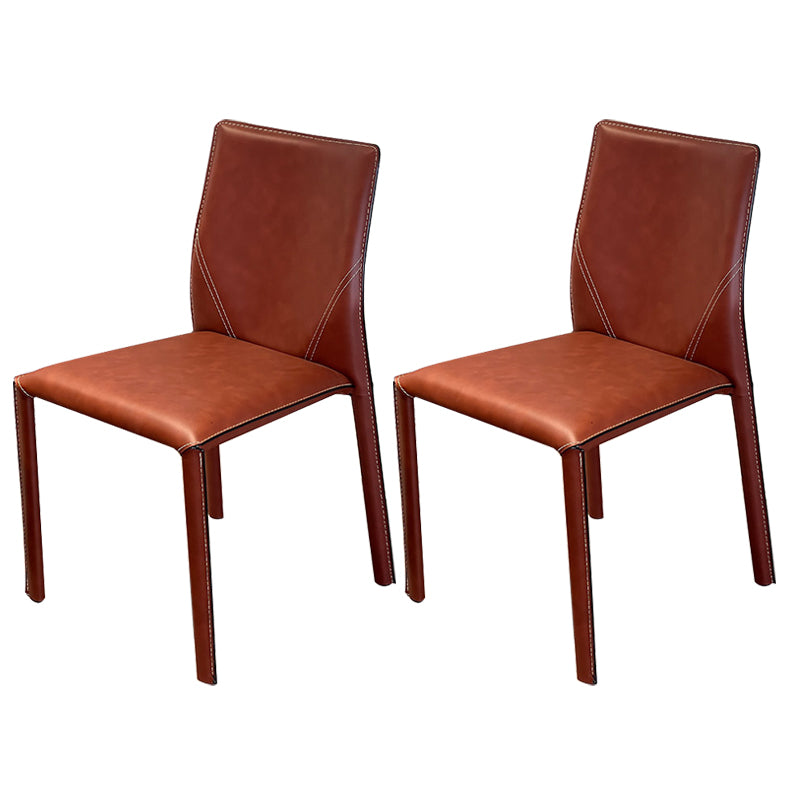 Home Dining Room Side Chair Faux Leather Armless Dining Chairs