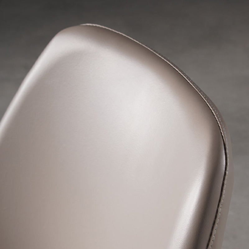 Glam Style Side Chair Armless Solid Back Dining Chair for Dining Room