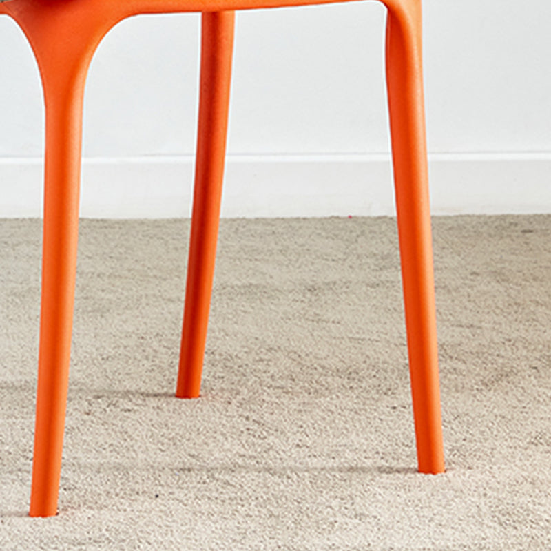 Contemporary Dining Chairs Open Back Plastic Armless Side Chair