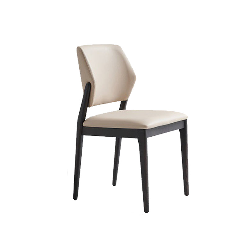 Home Kitchen Dining Side Chair Solid Wood Leg Open Back Chair