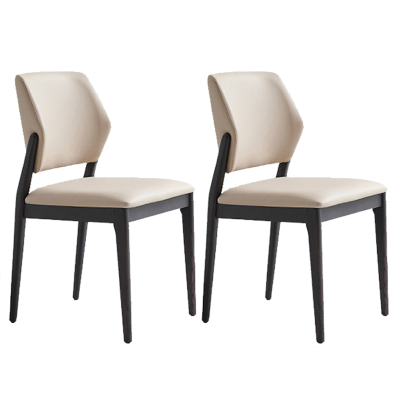 Home Kitchen Dining Side Chair Solid Wood Leg Open Back Chair