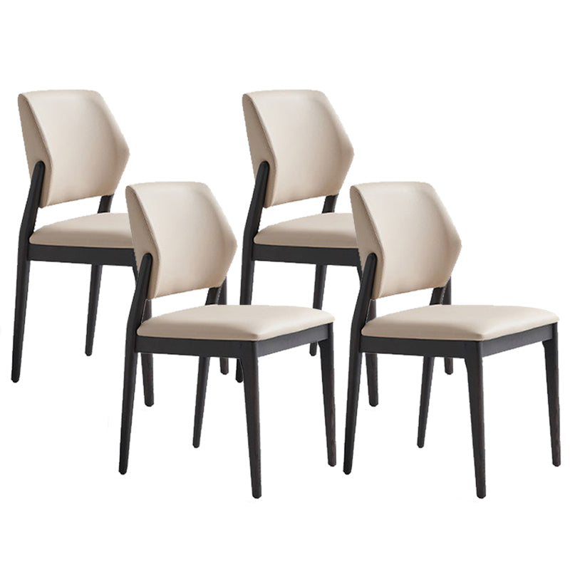 Home Kitchen Dining Side Chair Solid Wood Leg Open Back Chair