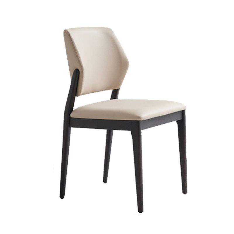 Home Kitchen Dining Side Chair Solid Wood Leg Open Back Chair