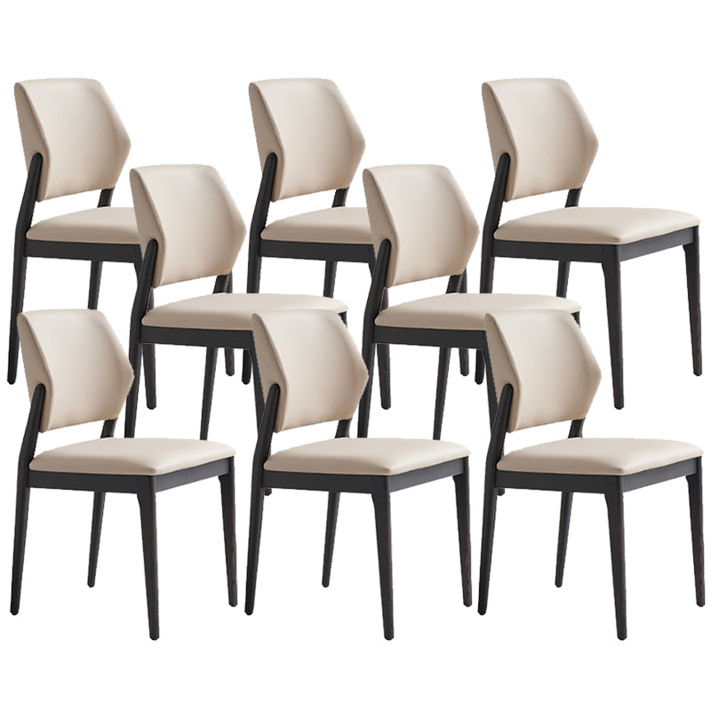 Home Kitchen Dining Side Chair Solid Wood Leg Open Back Chair