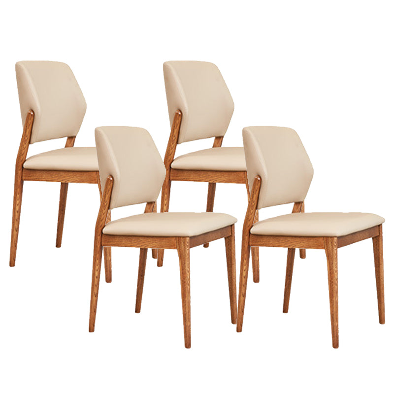 Home Kitchen Dining Side Chair Solid Wood Leg Open Back Chair