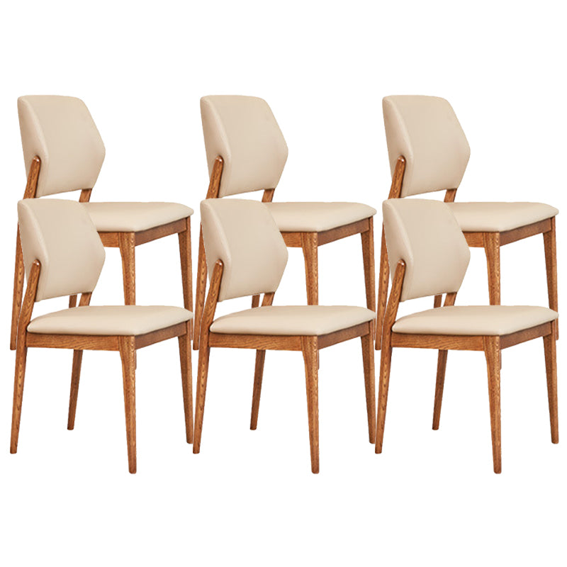 Home Kitchen Dining Side Chair Solid Wood Leg Open Back Chair