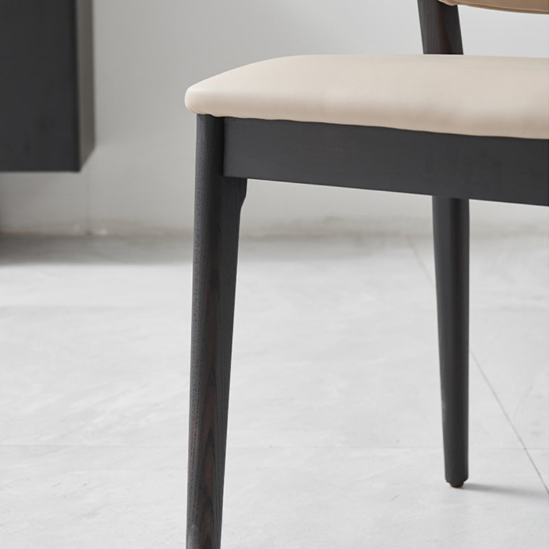 Home Kitchen Dining Side Chair Solid Wood Leg Open Back Chair