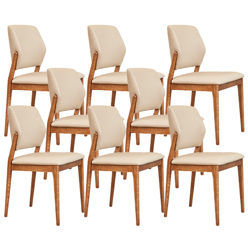 Home Kitchen Dining Side Chair Solid Wood Leg Open Back Chair