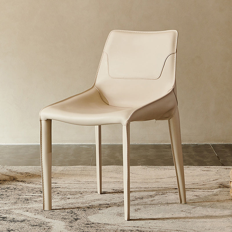 Contemporary Faux Leather Dining Chairs Indoor-Outdoor Parsons Chair