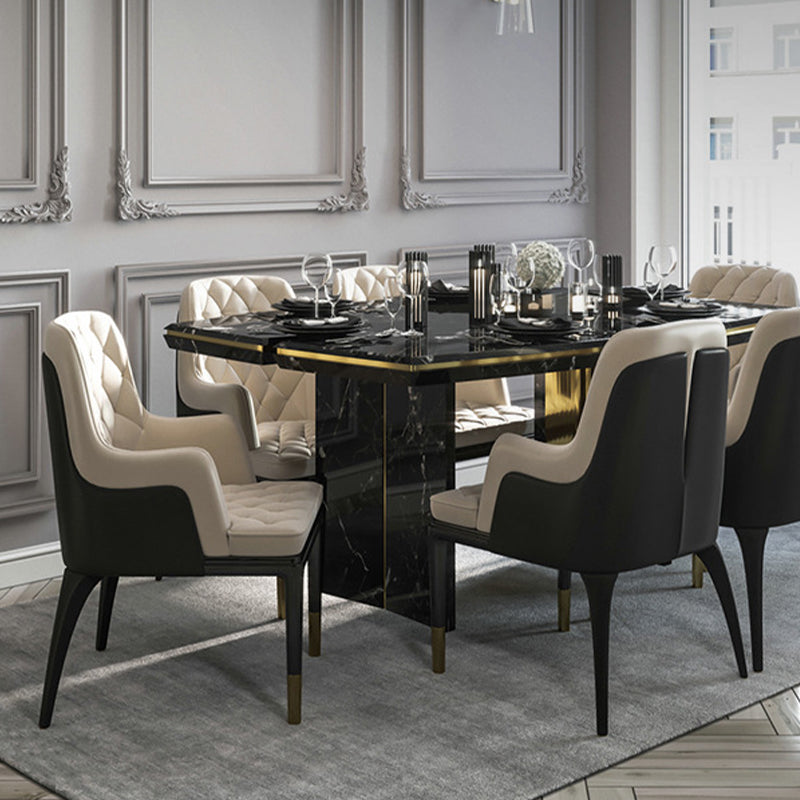 Modern Style Parsons Chair Home Solid Wood Legs Dining Arm Chair