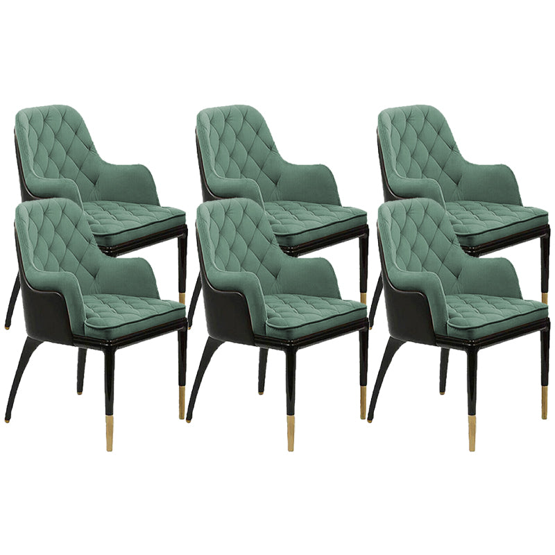 Modern Style Parsons Chair Home Solid Wood Legs Dining Arm Chair