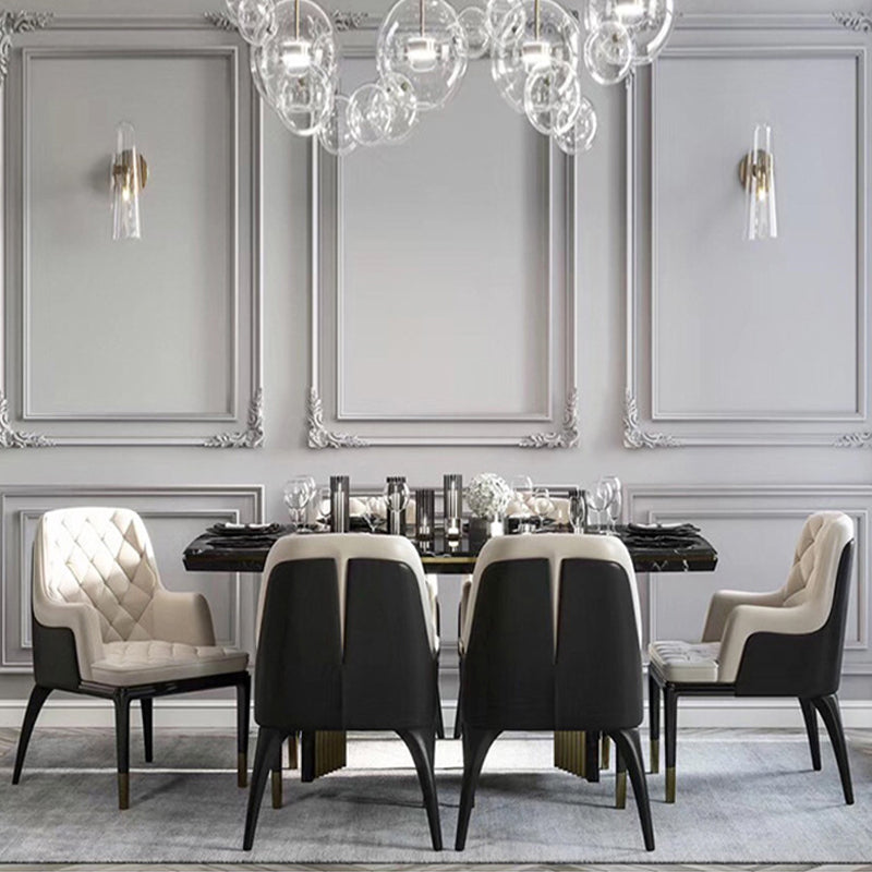 Modern Style Parsons Chair Home Solid Wood Legs Dining Arm Chair