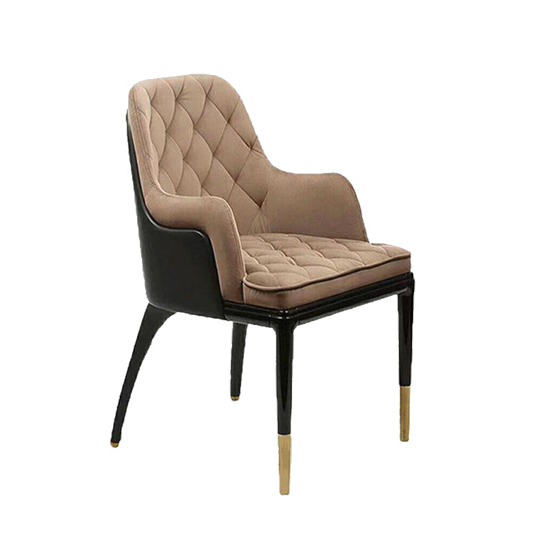 Modern Style Parsons Chair Home Solid Wood Legs Dining Arm Chair