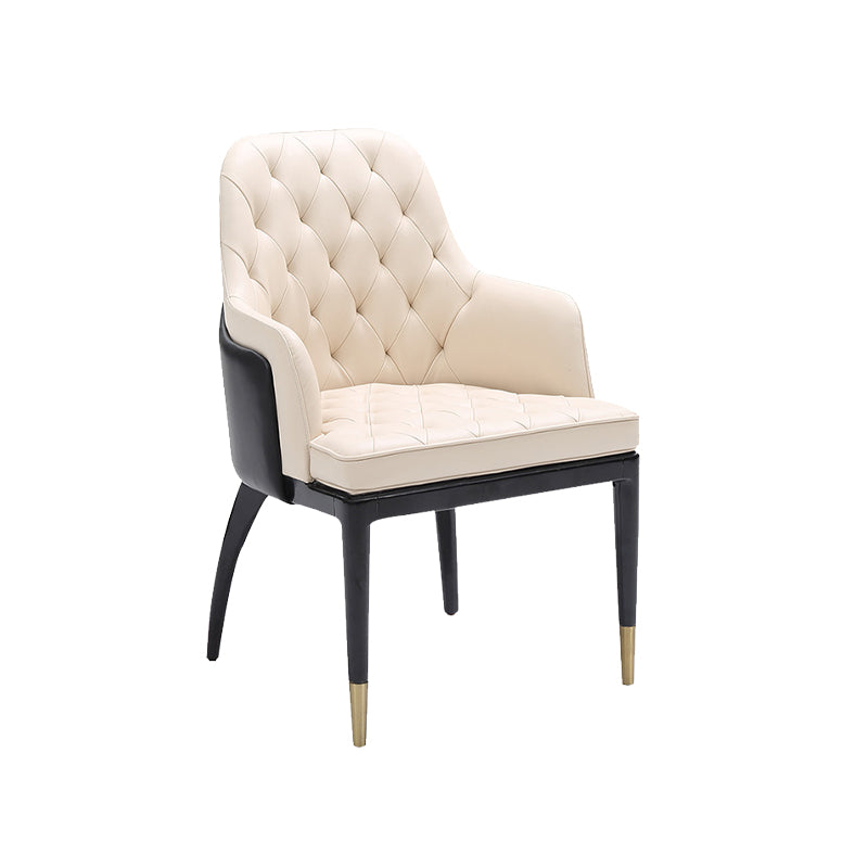 Modern Style Parsons Chair Home Solid Wood Legs Dining Arm Chair