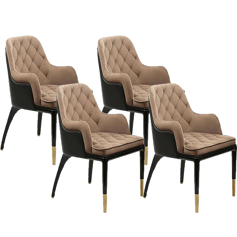 Modern Style Parsons Chair Home Solid Wood Legs Dining Arm Chair