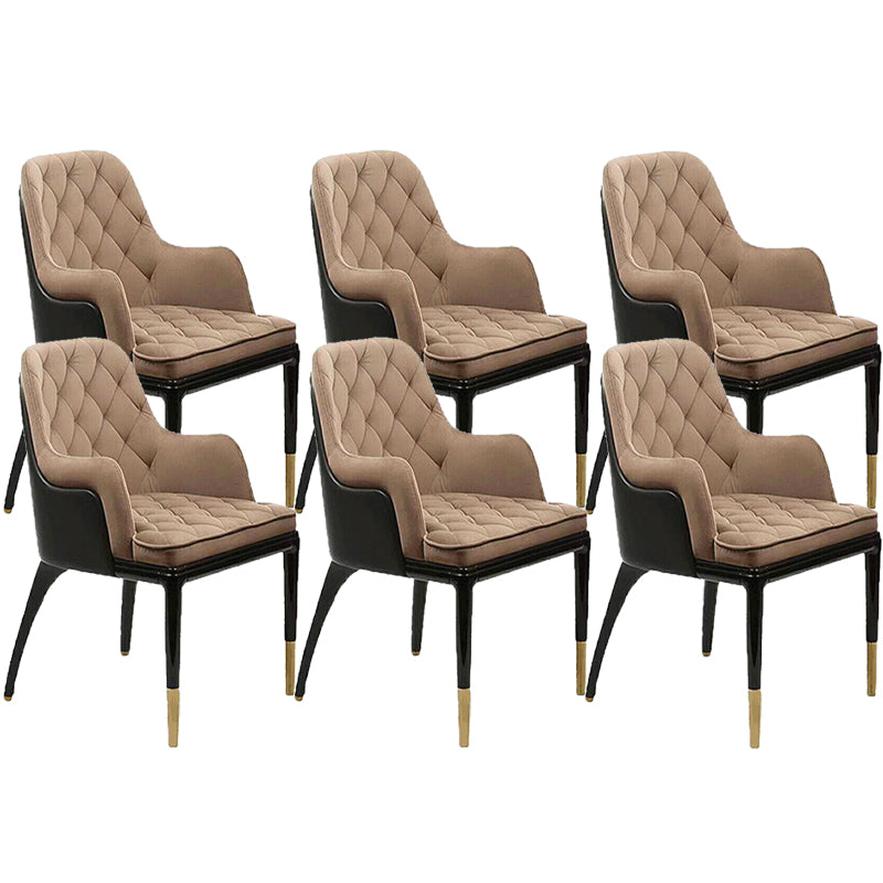 Modern Style Parsons Chair Home Solid Wood Legs Dining Arm Chair