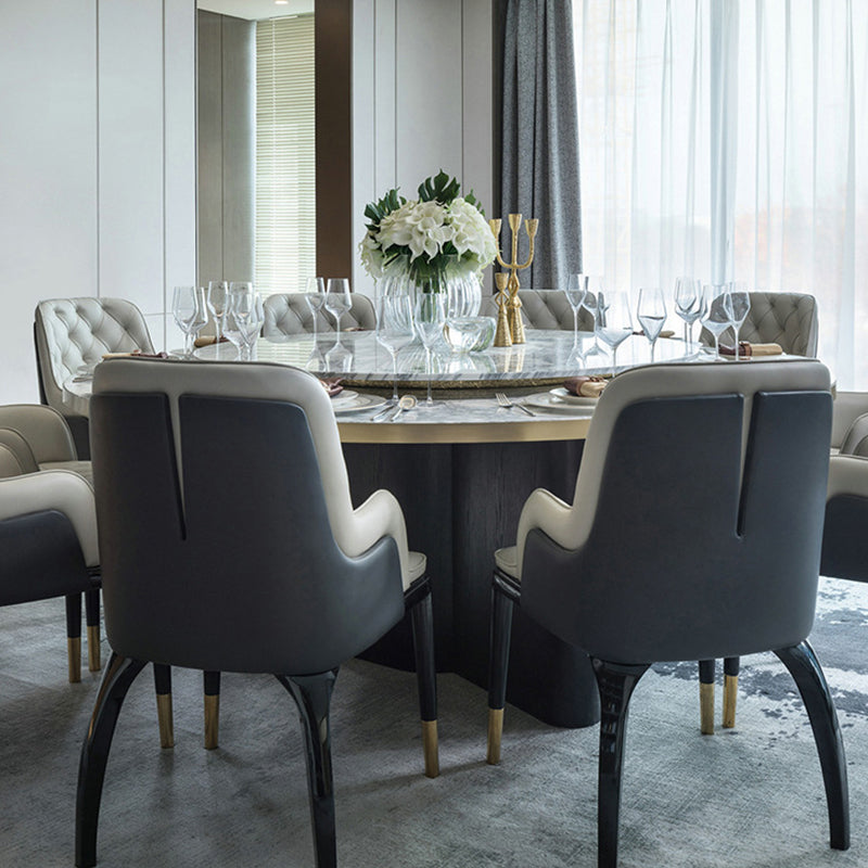 Modern Style Parsons Chair Home Solid Wood Legs Dining Arm Chair