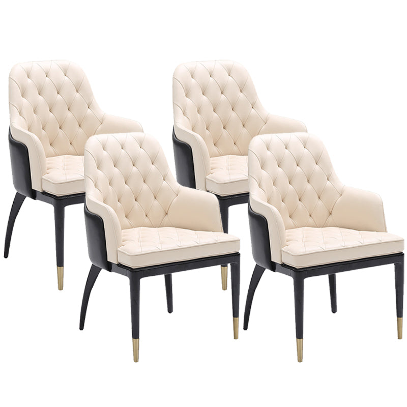 Modern Style Parsons Chair Home Solid Wood Legs Dining Arm Chair